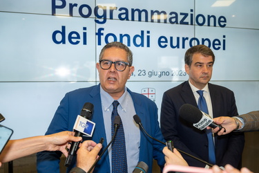 Genova, incontro tra Raffaele Fitto, Ministro per gli Affari eur