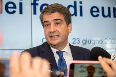 Genova, incontro tra Raffaele Fitto, Ministro per gli Affari eur