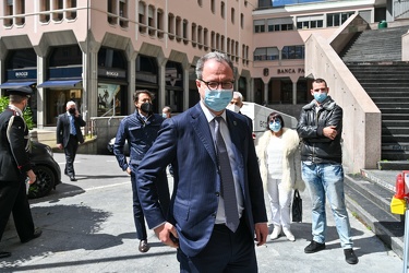 Genova, Moody - Onorevole Giorgio Mul√®, forza italia, in visita