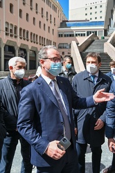 Genova, Moody - Onorevole Giorgio Mul√®, forza italia, in visita