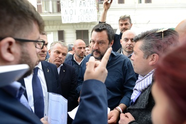 Genova - la giornata genovese del ministro Matteo Salvini