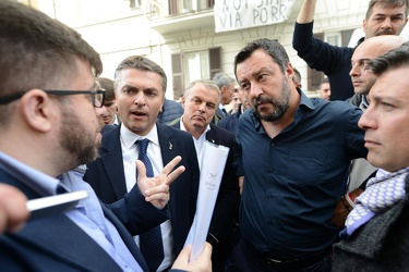 Genova - la giornata genovese del ministro Matteo Salvini