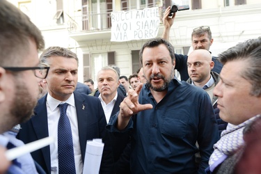 Genova - la giornata genovese del ministro Matteo Salvini