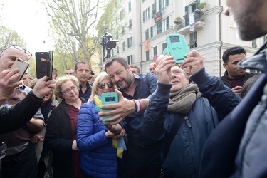 Genova - la giornata genovese del ministro Matteo Salvini