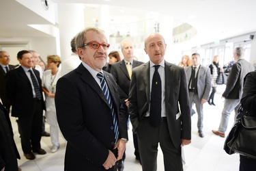 Genova, Ospedale Gaslini - Roberto Maroni e Giovanni Toti