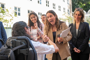 Genova, biblioteca Berio - visita ministro disabilita Alessandra