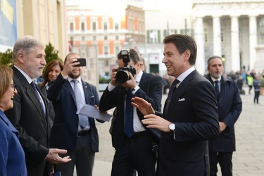 Genova, palazzo ducale - il premier Giuseppe Conte ospite del fe