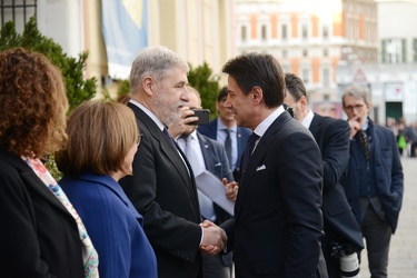 Genova, palazzo ducale - il premier Giuseppe Conte ospite del fe