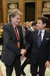 Genova, palazzo ducale - il premier Giuseppe Conte ospite del fe