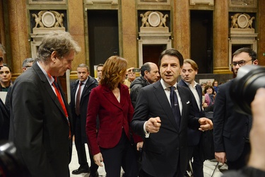 Genova, palazzo ducale - il premier Giuseppe Conte ospite del fe