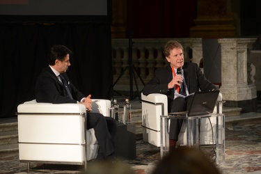 Genova, palazzo ducale - il premier Giuseppe Conte ospite del fe