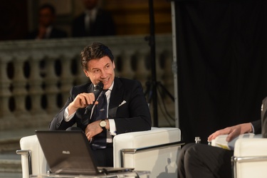 Genova, palazzo ducale - il premier Giuseppe Conte ospite del fe