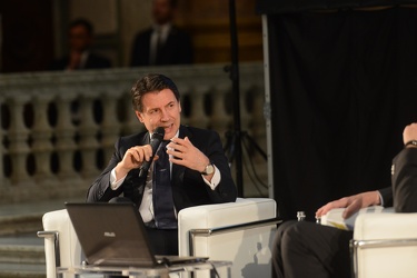 Genova, palazzo ducale - il premier Giuseppe Conte ospite del fe