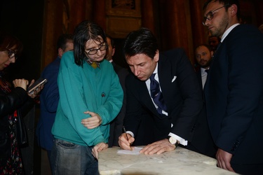 Genova, palazzo ducale - il premier Giuseppe Conte ospite del fe