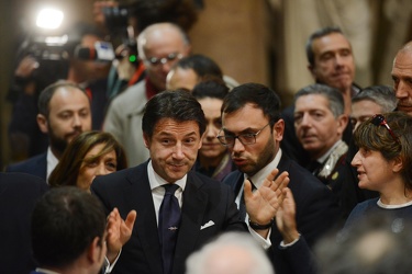 Genova, palazzo ducale - il premier Giuseppe Conte ospite del fe