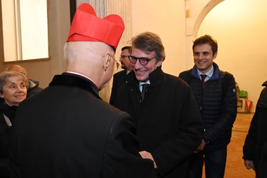 Genova, sala Quadrivium - incontro con David Sassoli e cardinale