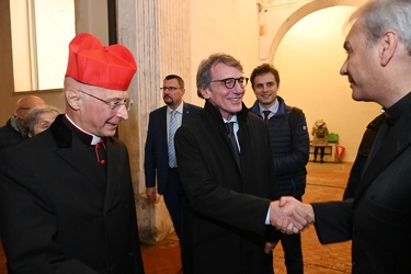 Genova, sala Quadrivium - incontro con David Sassoli e cardinale