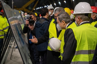 Genova, la visita del premier Mario Draghi