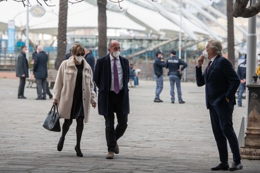 Genova, la visita del premier Mario Draghi