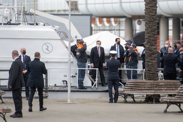 Genova, la visita del premier Mario Draghi