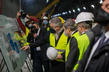 Genova, la visita del premier Mario Draghi