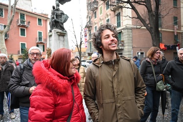 Genova, Certosa, piazza Petrella - incontro movimento sardine