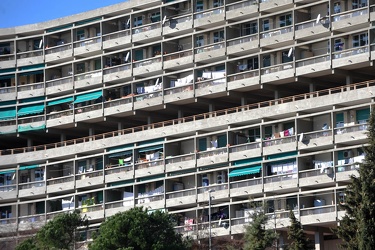 Genova - quartiere edilizia popolare sopra Quezzi, il Biscione