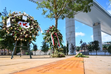 Genova, via Fillak - radura memoria vittime crollo ponte Morandi