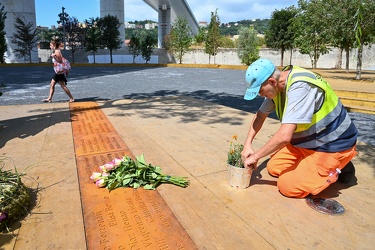 Genova, via Fillak - radura memoria vittime crollo ponte Morandi