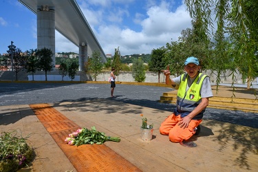 Genova, via Fillak - radura memoria vittime crollo ponte Morandi