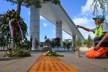 Genova, via Fillak - radura memoria vittime crollo ponte Morandi