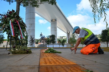 Genova, via Fillak - radura memoria vittime crollo ponte Morandi