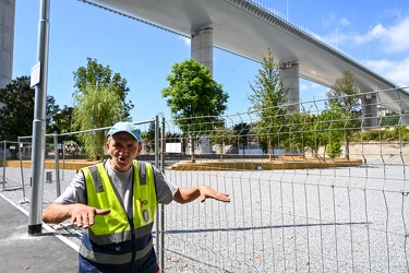 Genova, via Fillak - radura memoria vittime crollo ponte Morandi