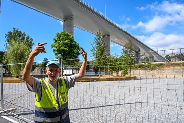 Genova, via Fillak - radura memoria vittime crollo ponte Morandi