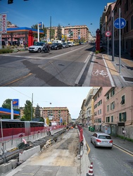 Genova, cornigliano - foto confronto verso fine lavori