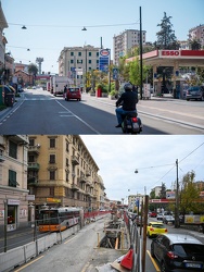 Genova, cornigliano - foto confronto verso fine lavori