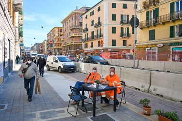 Genova, cornigliano - foto confronto verso fine lavori