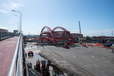 Genova, Cornigliano - procedono lavori cantiere strada papa pont