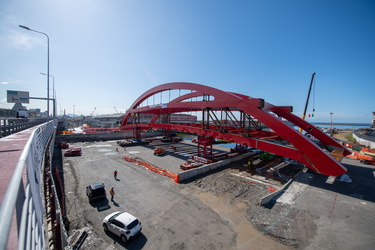 Genova, Cornigliano - procedono lavori cantiere strada papa pont