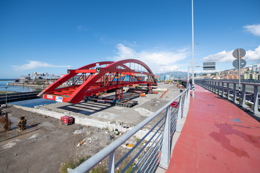 Genova, Cornigliano - procedono lavori cantiere strada papa pont