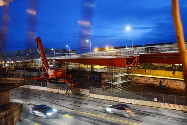 Genova - tra Cornigliano e Sestri - cantiere rampa per collegare