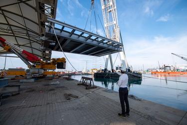 Genova, avanzamento lavori cantiere waterfront, inizio giugno 20