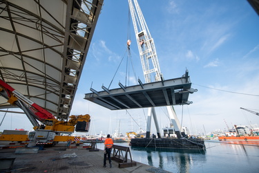 Genova, avanzamento lavori cantiere waterfront, inizio giugno 20