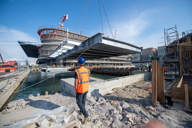 Genova, avanzamento lavori cantiere waterfront, inizio giugno 20