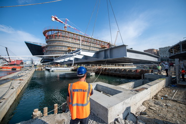 Genova, avanzamento lavori cantiere waterfront, inizio giugno 20