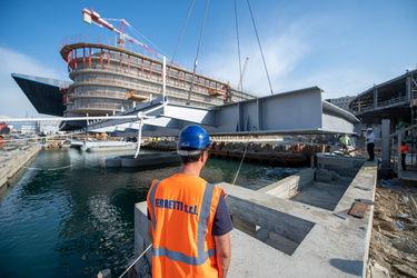 Genova, avanzamento lavori cantiere waterfront, inizio giugno 20