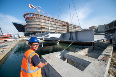 Genova, avanzamento lavori cantiere waterfront, inizio giugno 20