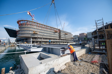 Genova, avanzamento lavori cantiere waterfront, inizio giugno 20