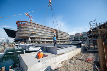 Genova, avanzamento lavori cantiere waterfront, inizio giugno 20