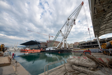 Genova, avanzamento lavori cantiere waterfront, inizio giugno 20